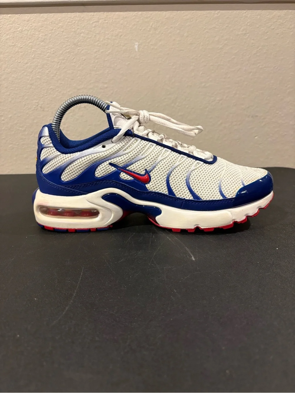 Nike Air Max Plus TN Red White Blue Athletic Sneaker CK0003-100 Youth Size 6Y